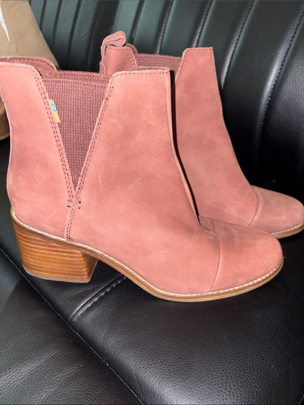 Toms Suede Chelsea Ankle Boots in Dusty Rose